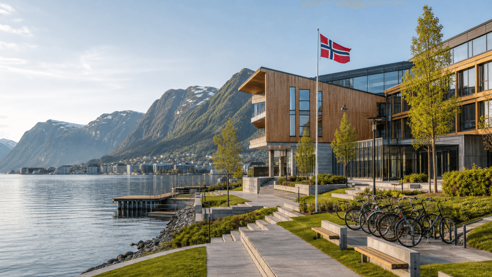 City view representing Norway as a study destination