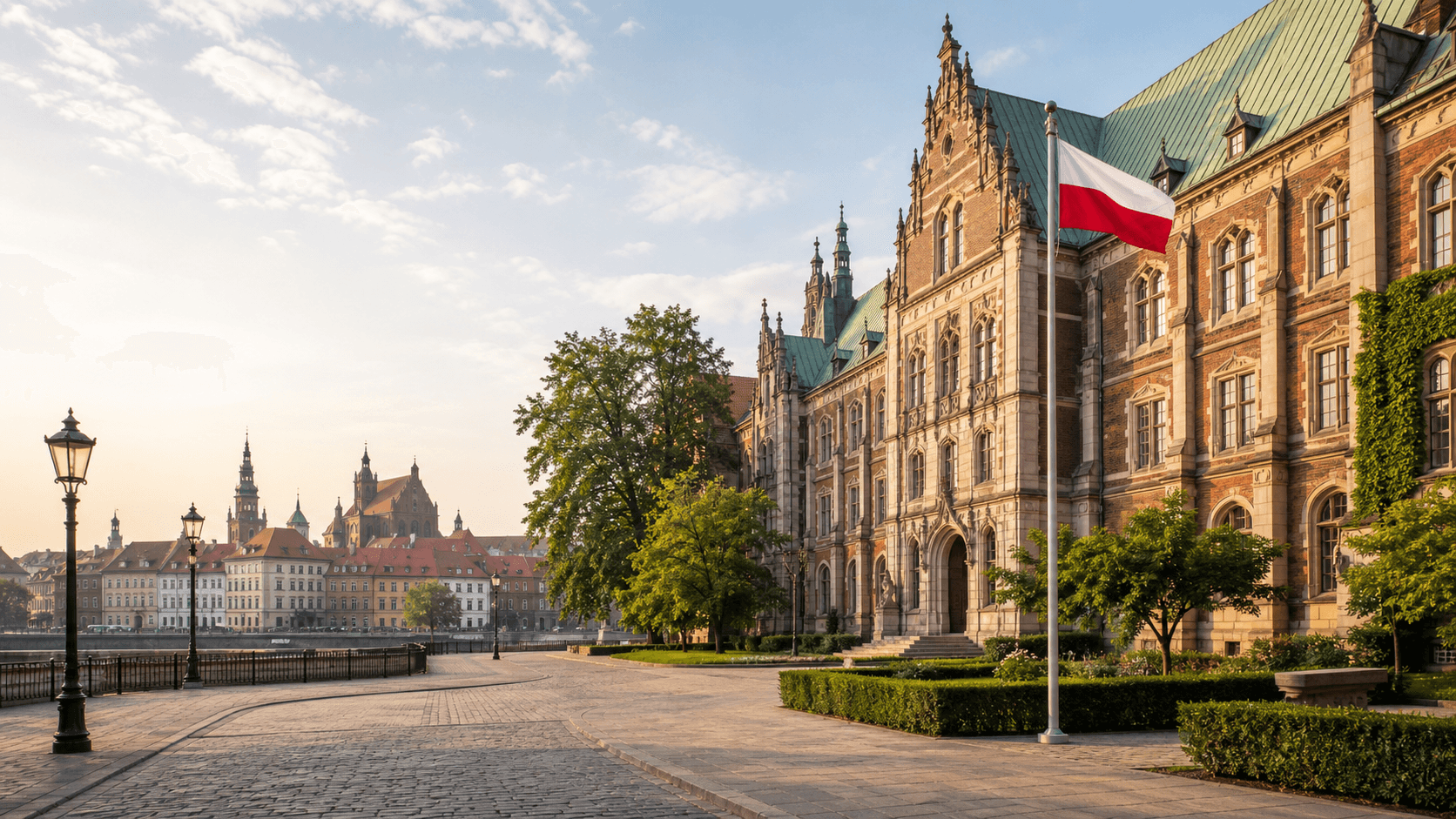 City view representing Poland as a study destination