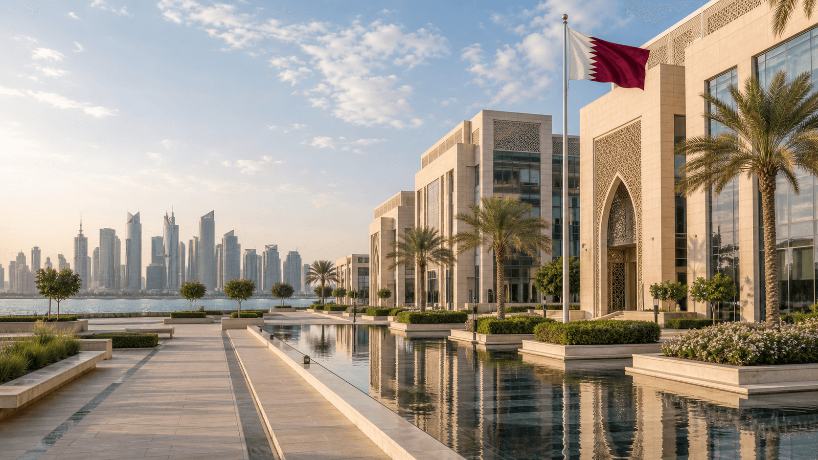 City view representing Qatar as a study destination