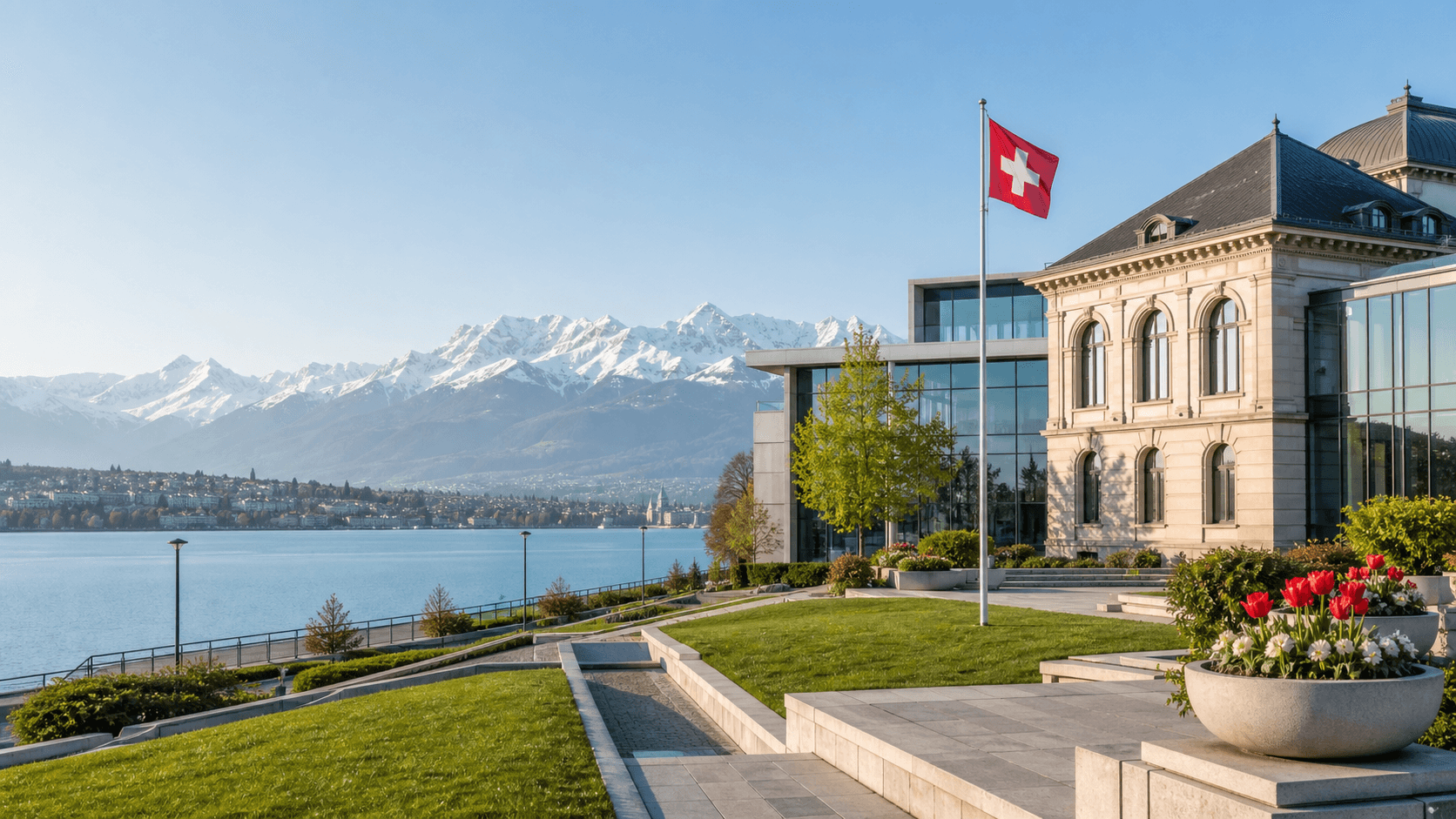City view representing Switzerland as a study destination